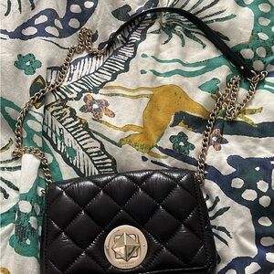 Black Quilted Chain Shoulder Bag